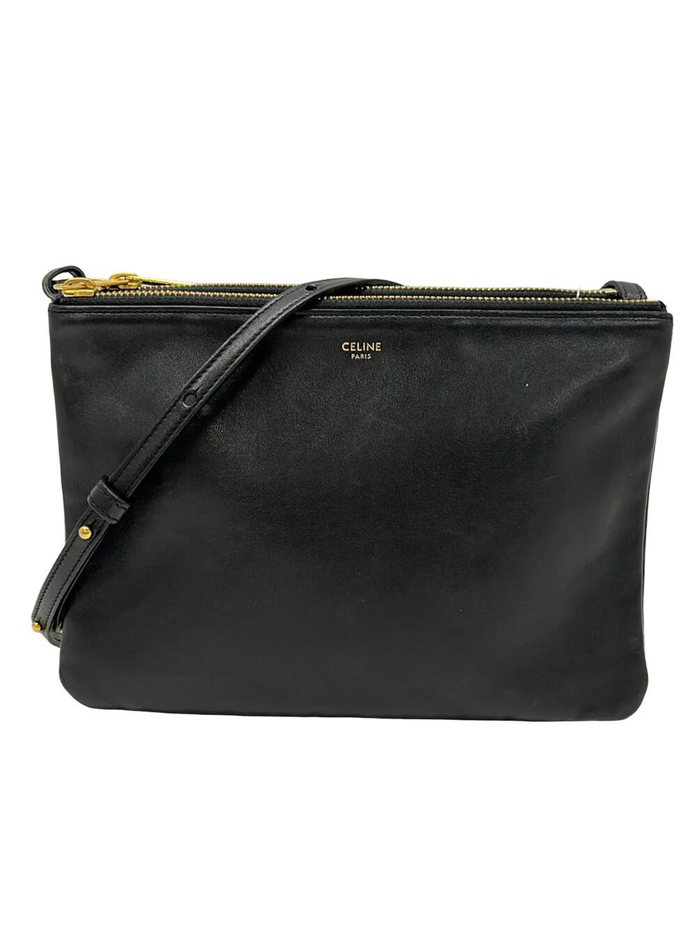 Celine Trio Large Black Leather #340597C57B